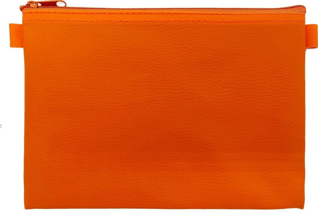 Banktasche Geldscheintasche aus Kunstleder, Farbe: orange Produktbild 