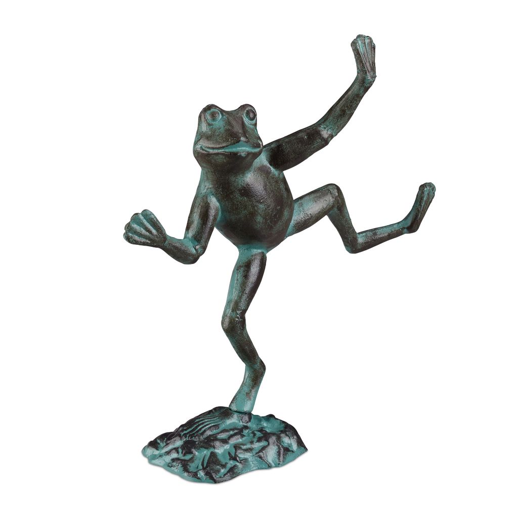 relaxdays 5 x Gartenfigur Frosch