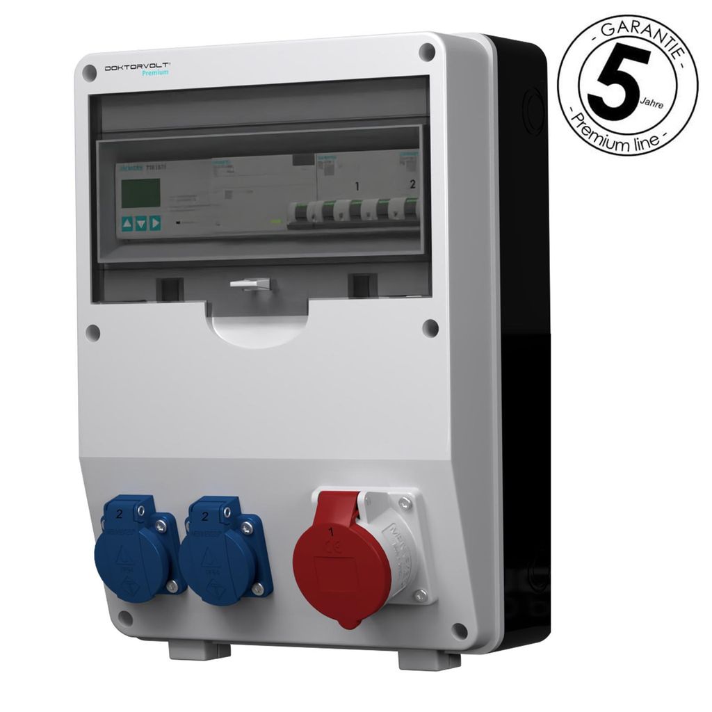 Stromverteiler pTD-S/FI 16A 2x230V 3P Zähler SIEMENS und Produktbild 