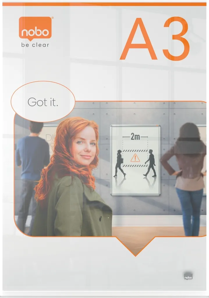 Support A3 vertical Nobo pour un affichage stable et sans reflets