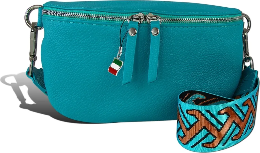Borsa a Spalla Florence Turchese D2OTF807T in Pelle Multicolore