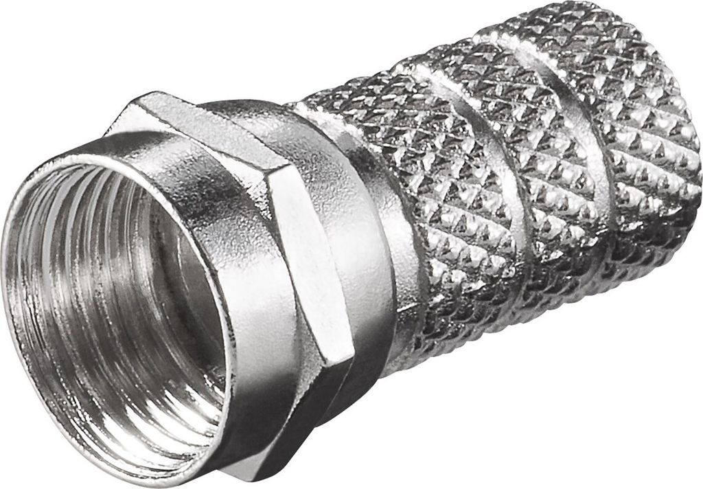 Goobay Aufdreh-F-Stecker 5,2 mm, Zink - Zink-Nickel Produktbild 