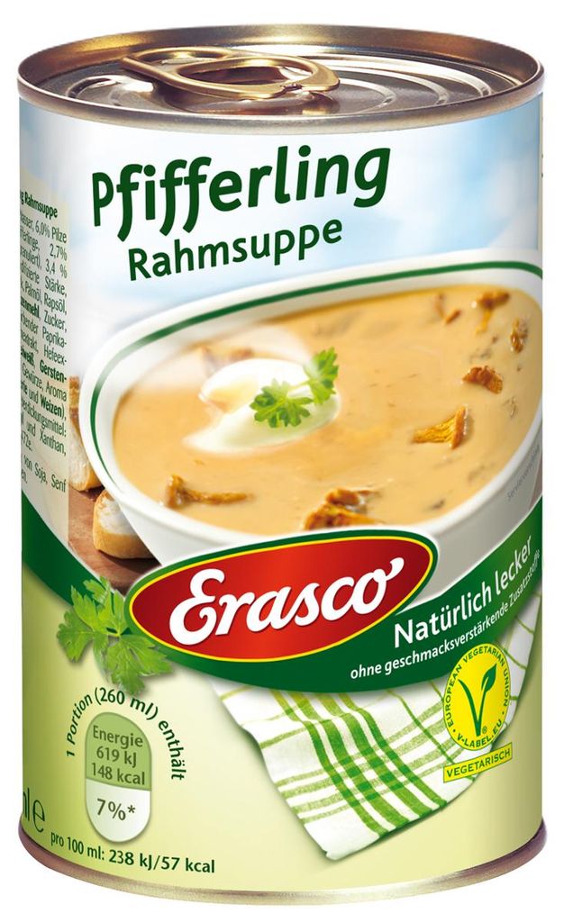 Erasco Pfifferling Rahmsuppe mit Sahne natürlich lecker Produktbild 
