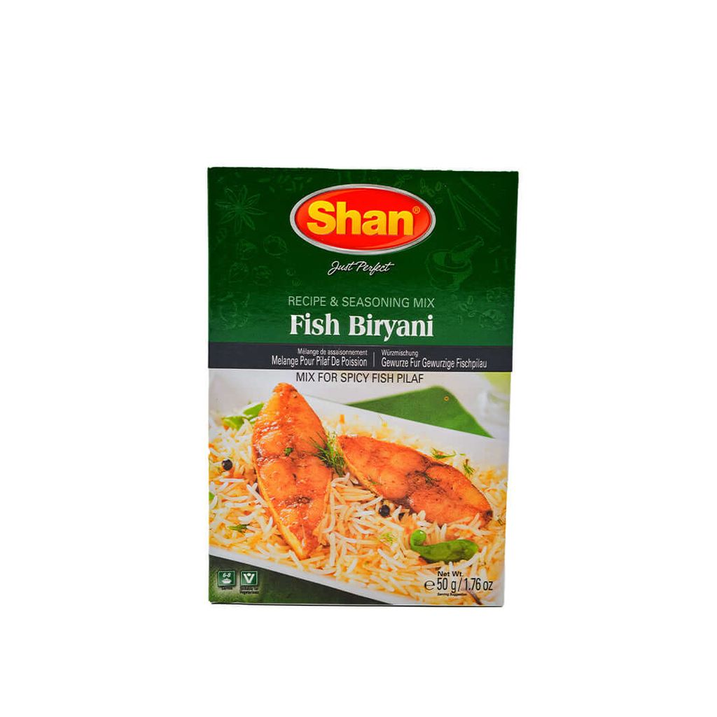 Shan Fish Biryani Gewürzmischung – Aromatische Mischung für würzigen Fischpilaf, 50 g