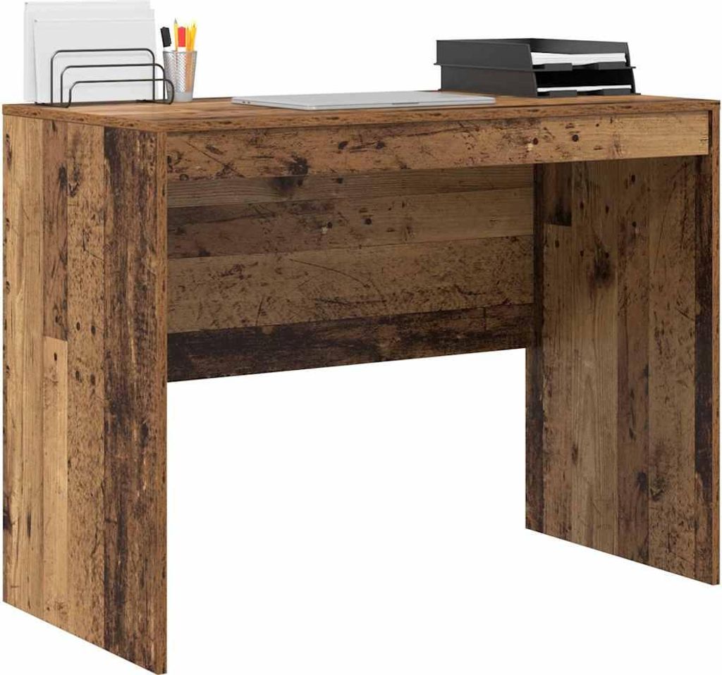 "2026 Aktion"Schreibtisch/Büro-Möbel - CLORIS - Computertisch moderner - Altholz 100 x 50 x 76 cm - NeuMöbel3553275