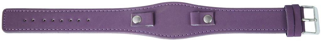 Basic Kunstleder Armband in lila, glatt, flach, 10 mm