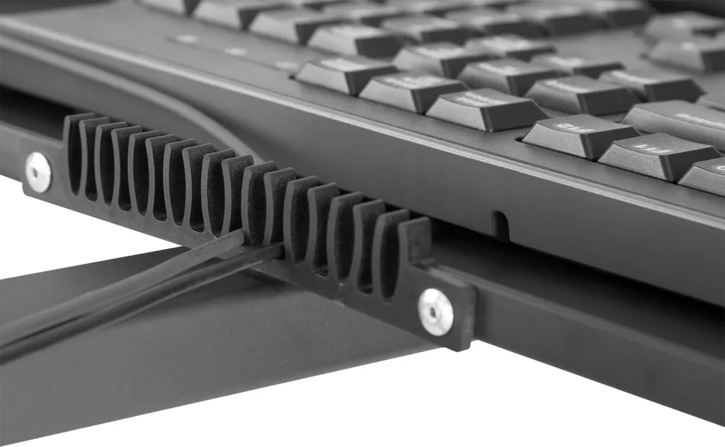 Bureau Mobile Assis-Debout avec Support Écran et Tablette Clavier Noir