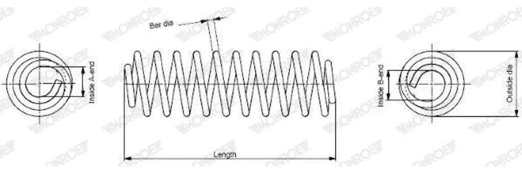 Ressort de suspension MONROE SE2931 pour Laguna OE 7700416117