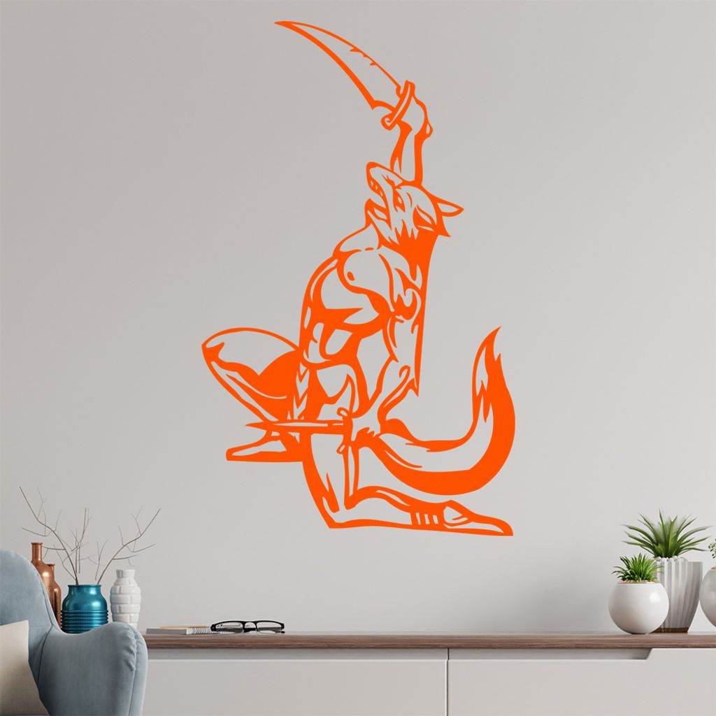 Fantasy Krieger Wandtattoo in 6 Größen - Wandaufkleber Wall Sticker - Dekoration, Küche, Wohnzimmer, Schlafzimmer, Badezimmer