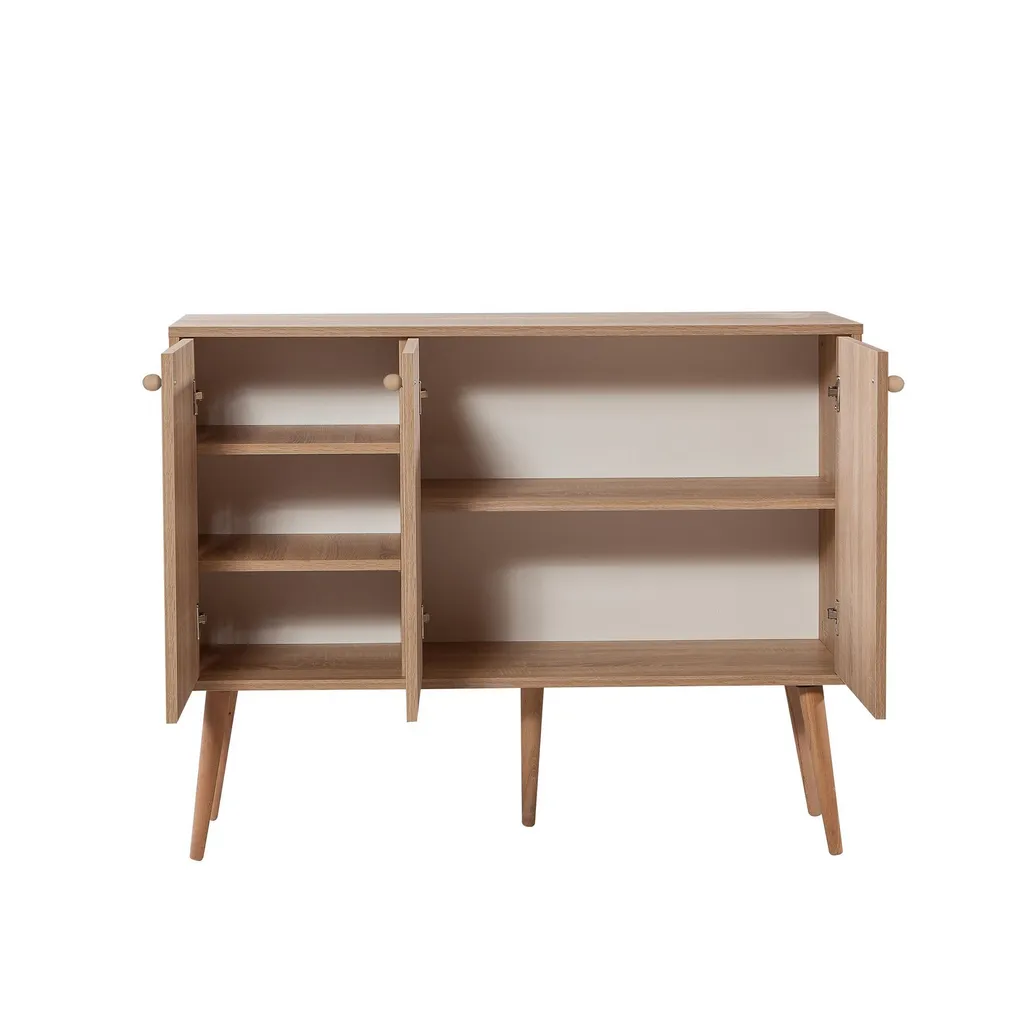Console robuste anti-rayures bois Sonoma pour optimiser petit espace - 5
