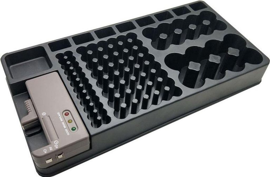 Batterie-Aufbewahrungsbox – Für 98 AA-, AAA-, 9-V-, C-, D- und Knopfzellenbatterien – Batterie-Organizer – Wand- oder Schubladenmontage – ...