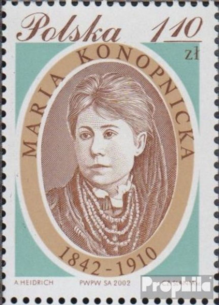 Briefmarken Polen 2002 Mi 3974 (kompl.Ausg.) postfrisch Konopnicka