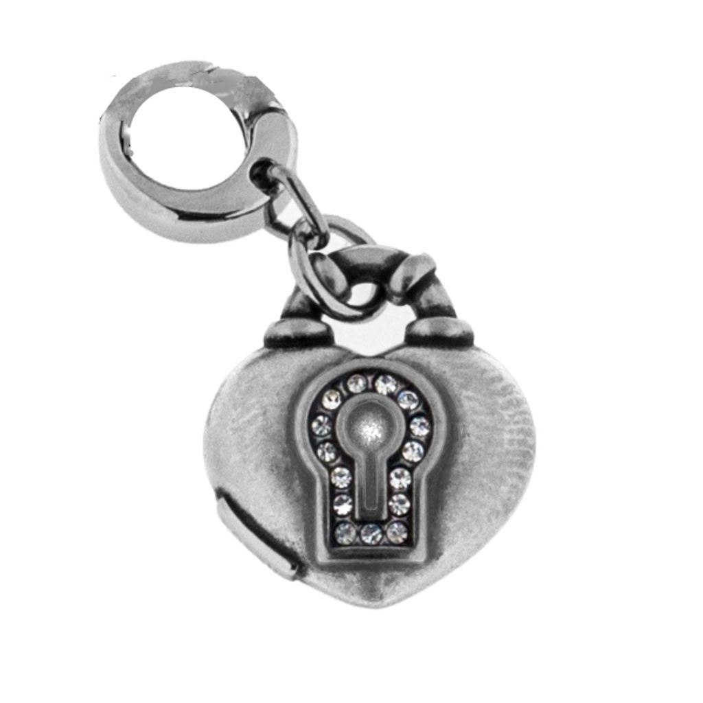 Fossil Anhänger Charms JF86782040 Herz mit Schloss Strass Produktbild 