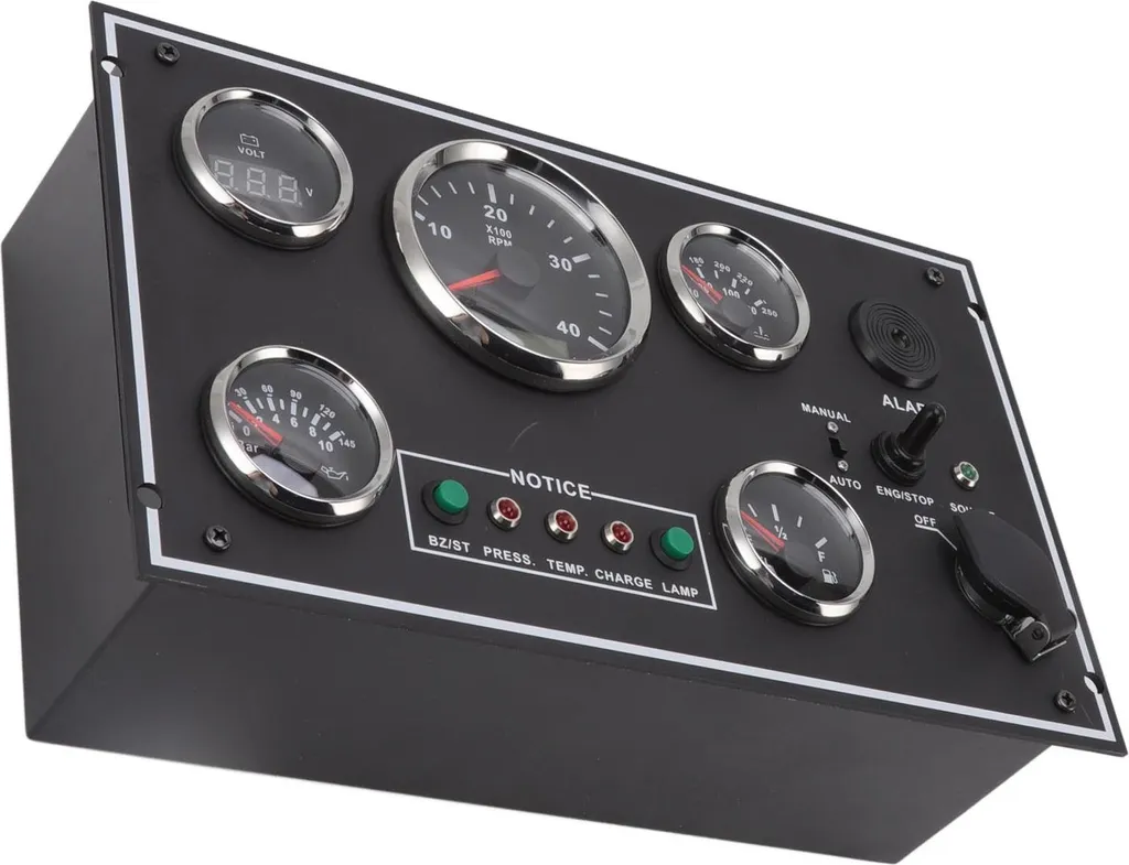 Panneau 4 en 1 avec Compte-tours et Pression d'Huile 12V Tout-Terrain