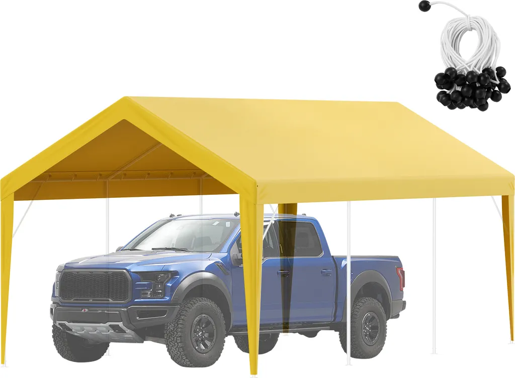 Copertura Carport 10x20 SucceBuy: Telo Beige Resistente Intemperie