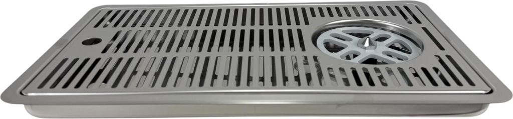 BieTal Abtropfblech Tropfkasten 40x22cm Lochplatte zum Einbau mit Gläserdusche