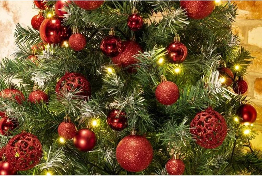 Lot de 35 boules de Noël 6 cm incassables pour décoration de fête - 14