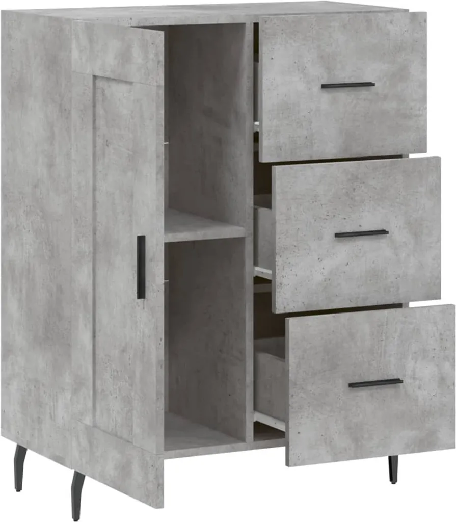 Credenza Salvaspazio Grigio Cemento | Mobile Bagno e Living 90cm - 6
