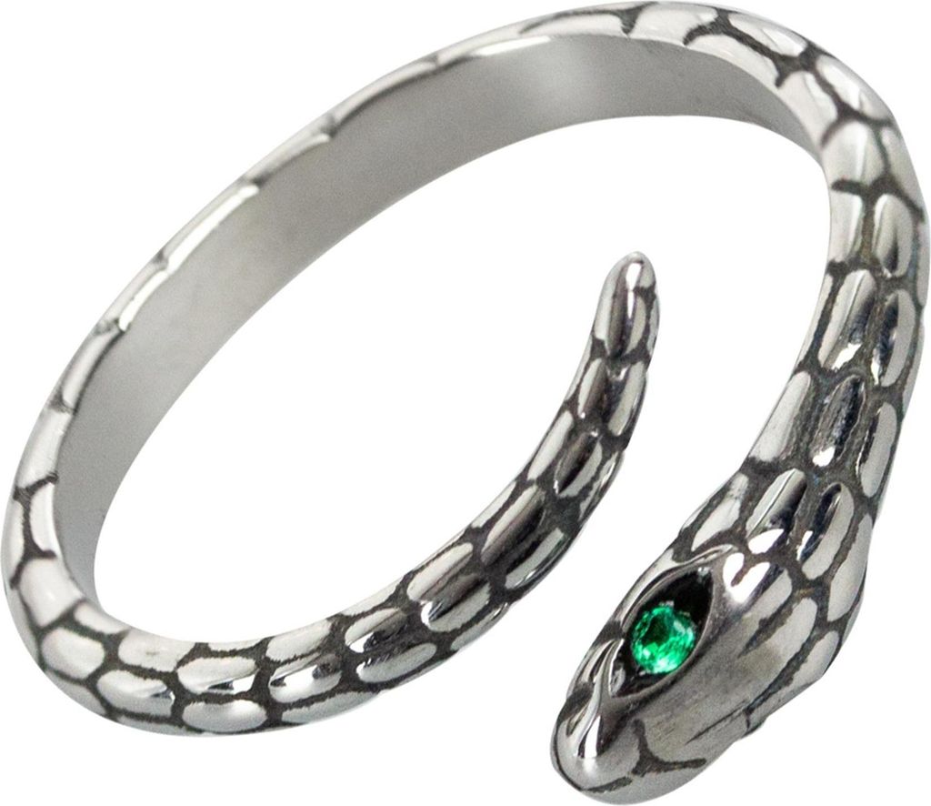 Ring Schlange mit Zirkonia: Gothic Wickelring 62 (19.7 mm Ø)