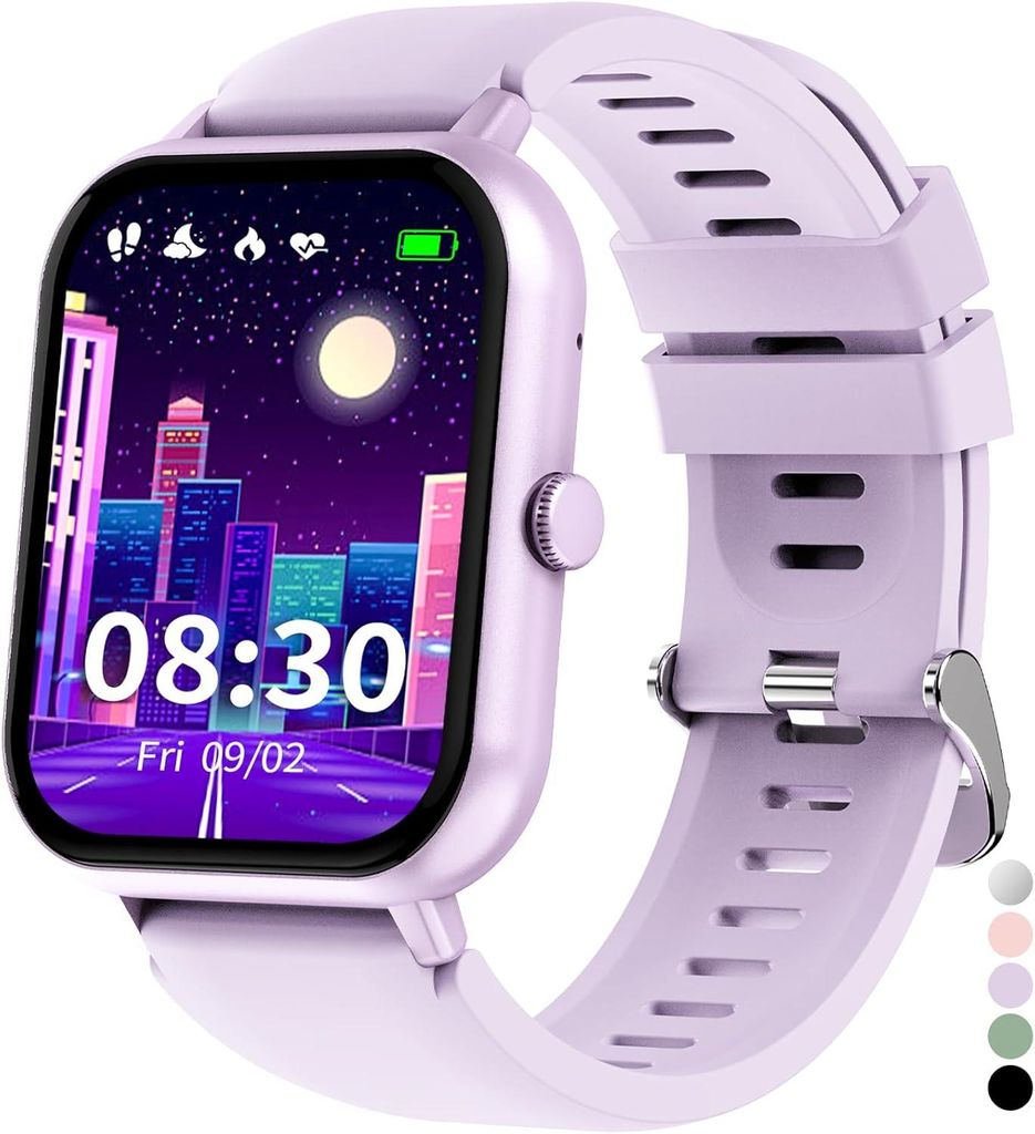 Kinder Smartwatch Jungen Mädchen mit Telefonfunktion, Fitness Uhr mit Spiele, Puls, Schlafmonitor, 120+ Sportmodi, IP68 wasserdicht
