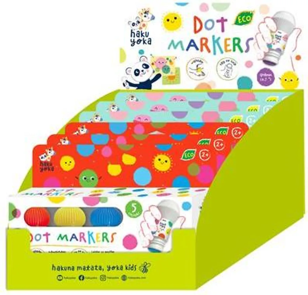 Feutres à Points Multicolores Jouets Éducatifs Haku Yoka Loisirs Créatifs