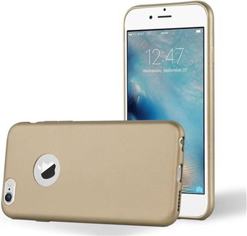 Cadorabo Schutzhülle für Apple iPhone 6 PLUS / 6S PLUS Hülle in Gold Handyhülle TPU Silikon Etui Cover Case