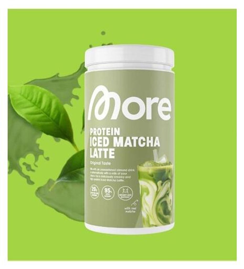 More Nutrition Protein Iced MATCHA LATTE 500g Dose - Produktbild 