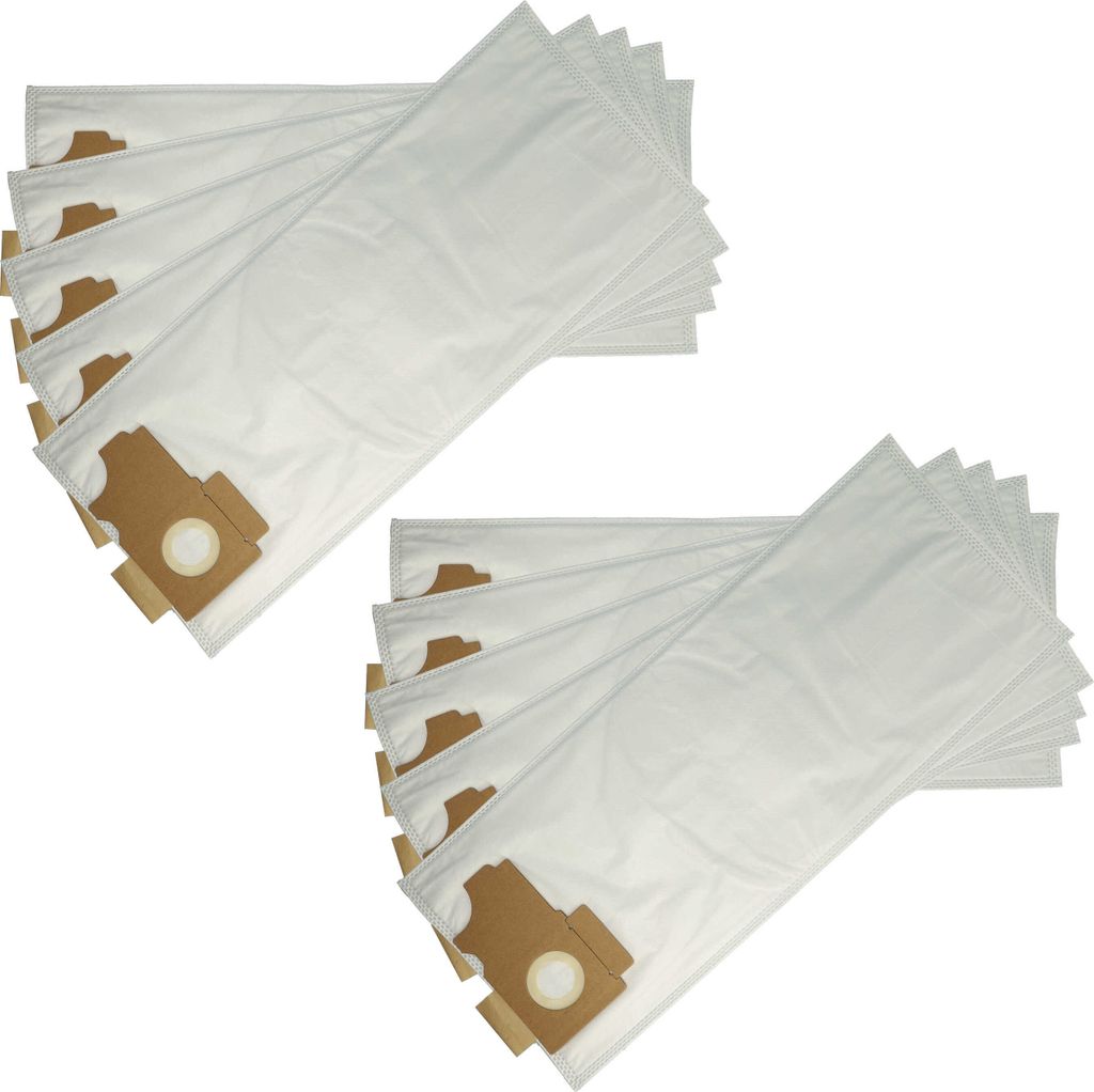 vhbw 10x Staubbeutel kompatibel mit Kärcher CV 36/2, CW 100, K 35 E, CW 50, TBS 35 E, TBS 32 E, TBS 42 E, CV 46/2 Staubsauger - 28cm x 22cm Weiß