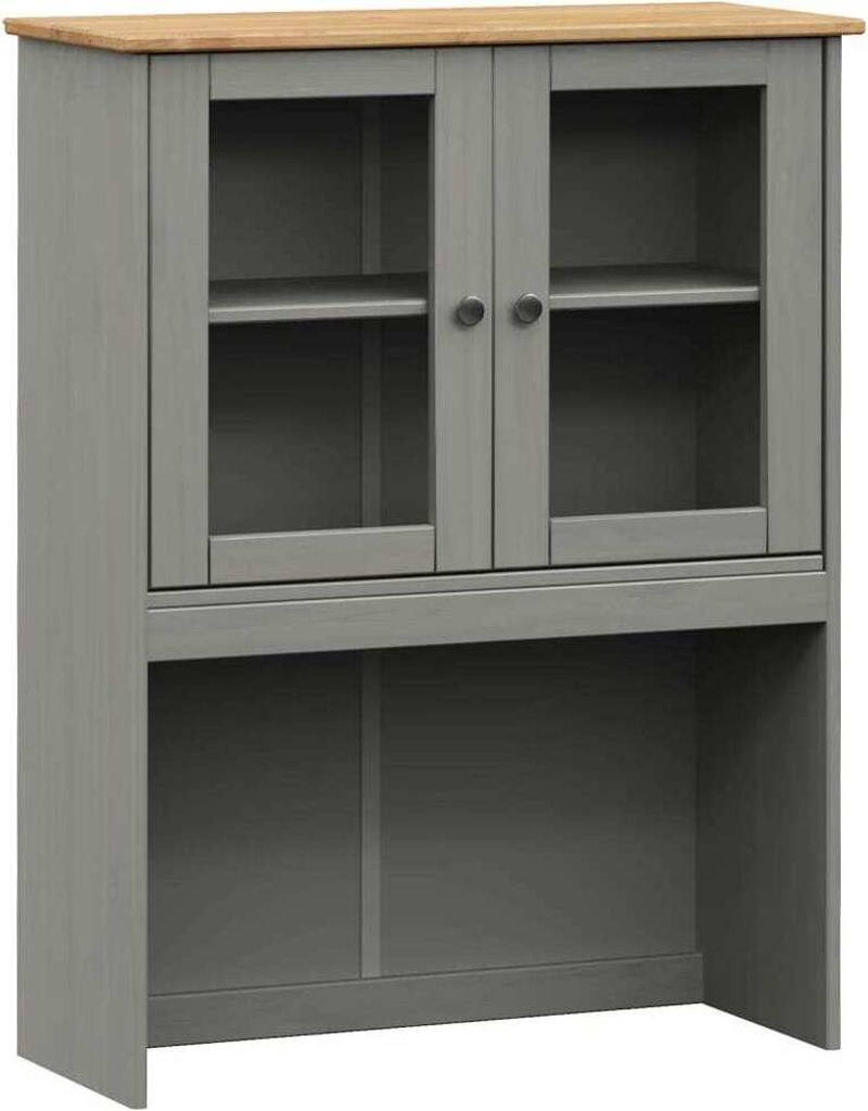 vidaXL Nadstawka do kredensu VIGO szara 78x30x100 cm lite Zdjęcie produktu 