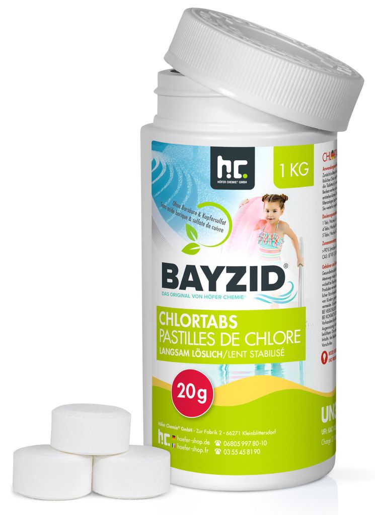 1x1 kg BAYZID® Chlortabs 20g langsam löslich für Produktbild 
