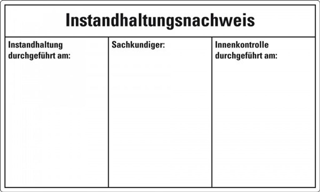 Dreifke Instandhaltungsnachweis Feuerlöscher, DIN 14406-4, Folie, ablösbar, ...