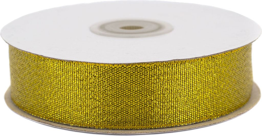 Glitzerband 25mm x 32m Rolle Gold Produktbild 