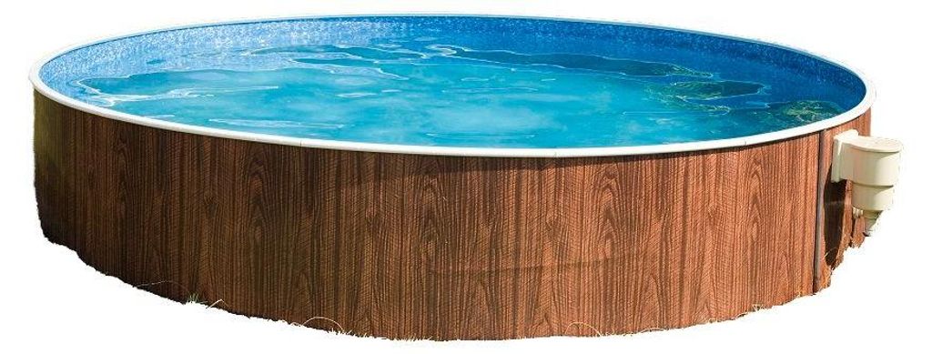 AZURO Deluxe Dřevěný ocelový stěnový bazén, Ø 360 x 120 cm, Obrázek produktu 