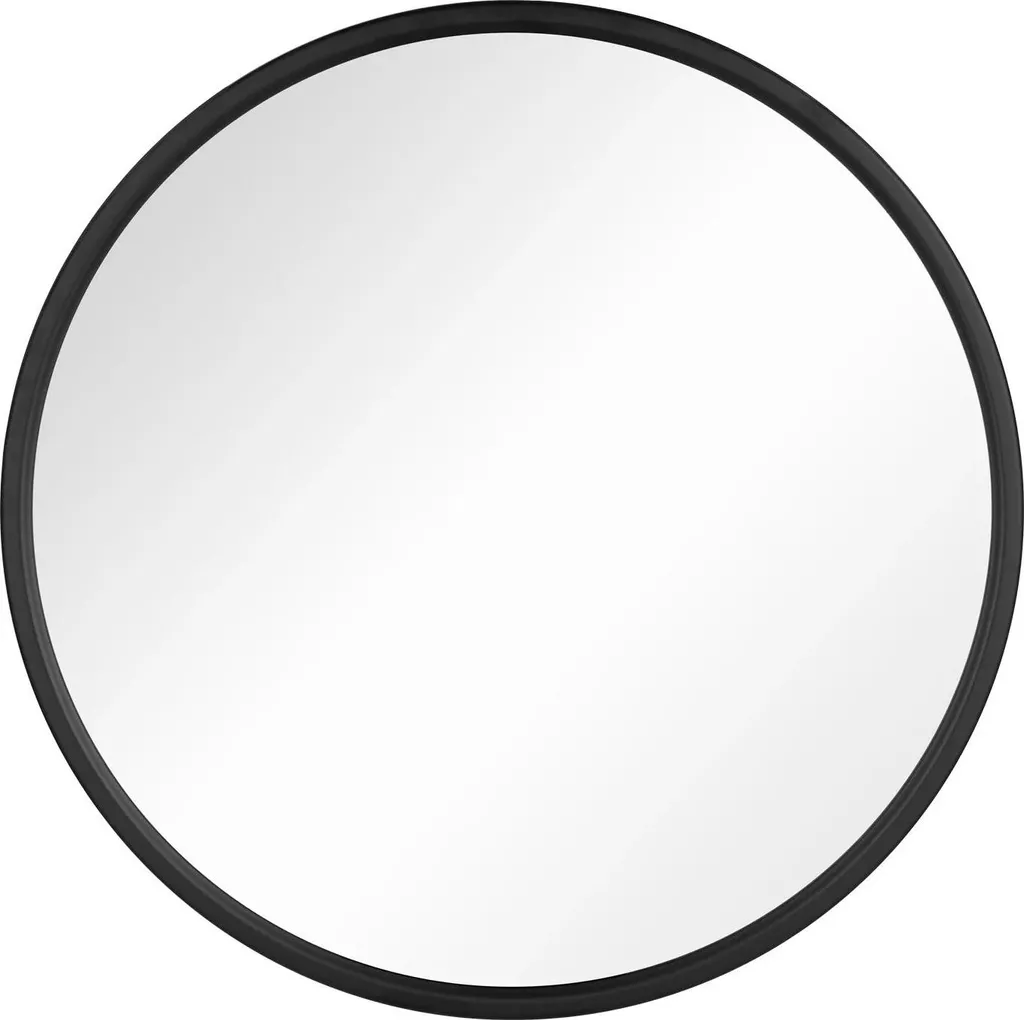 Specchio Rotondo Nero Ø 111 cm: Design Moderno da Parete per Casa