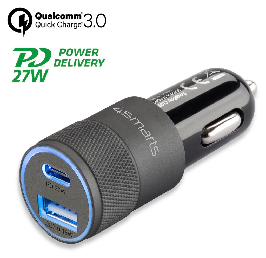 4smarts Auto Ladegerät Rapid+ mit Quick Charge und PD 27W Image du produit 
