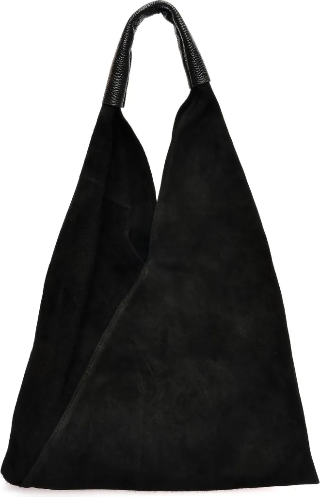 Sac Hobo Noir en Cuir Souple AL 8166 Anna Luchini Design Italien AW25