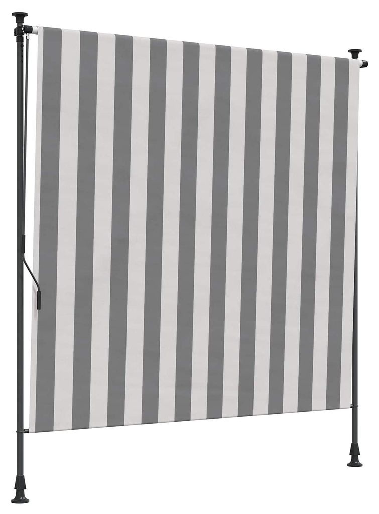 Outdoor Rollo Anthrazit und Weiß 100 x 270 cm