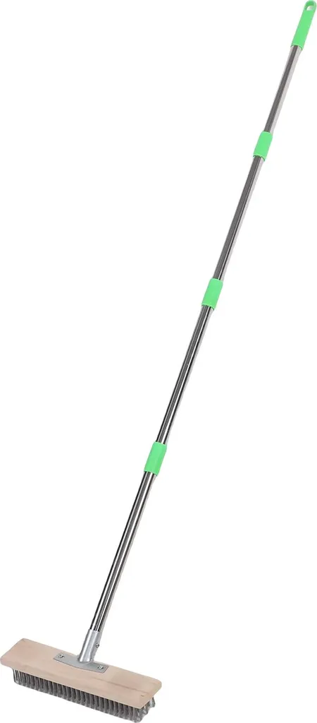 Brosse de sol robuste inox 1,6 m pour un nettoyage terrasse facile