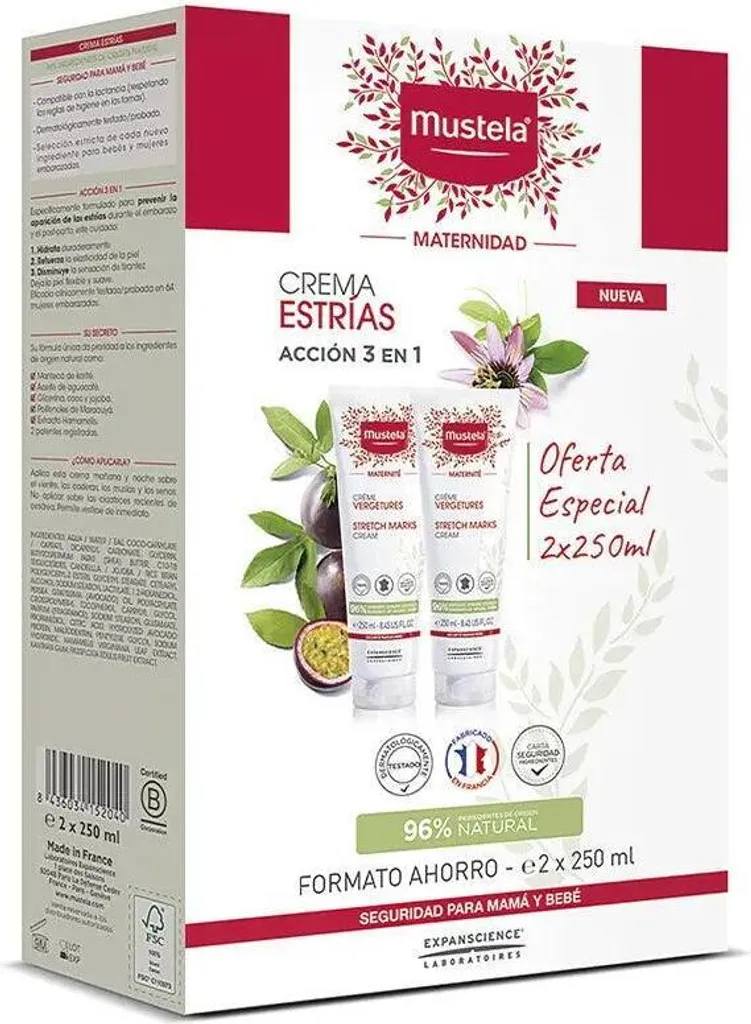 Mustela Crema Smagliature 2x250ml | Prevenzione Gravidanza Offerta - 4