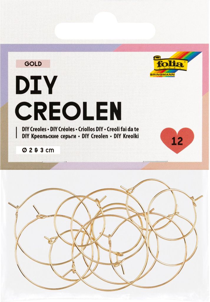 folia Creolen Set Ohrringe 12 Stk. Produktbild 