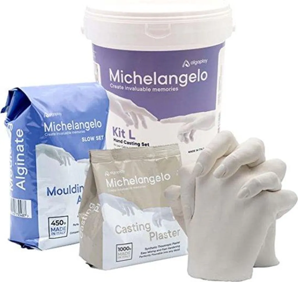 Kit empreinte mains plâtre 3D cadeau original pour couples et naissance