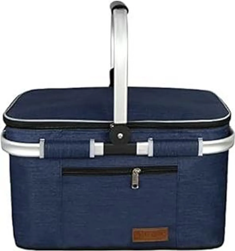 Borsa termica da 35 litri Cestino della spesa Cestino da picnic Grande cestino termico Borsa termica per il pranzo Borsa termica per l'ufficio Campeggio Picnic Viaggi Supporto laterale per mantenerla in posizione verticale