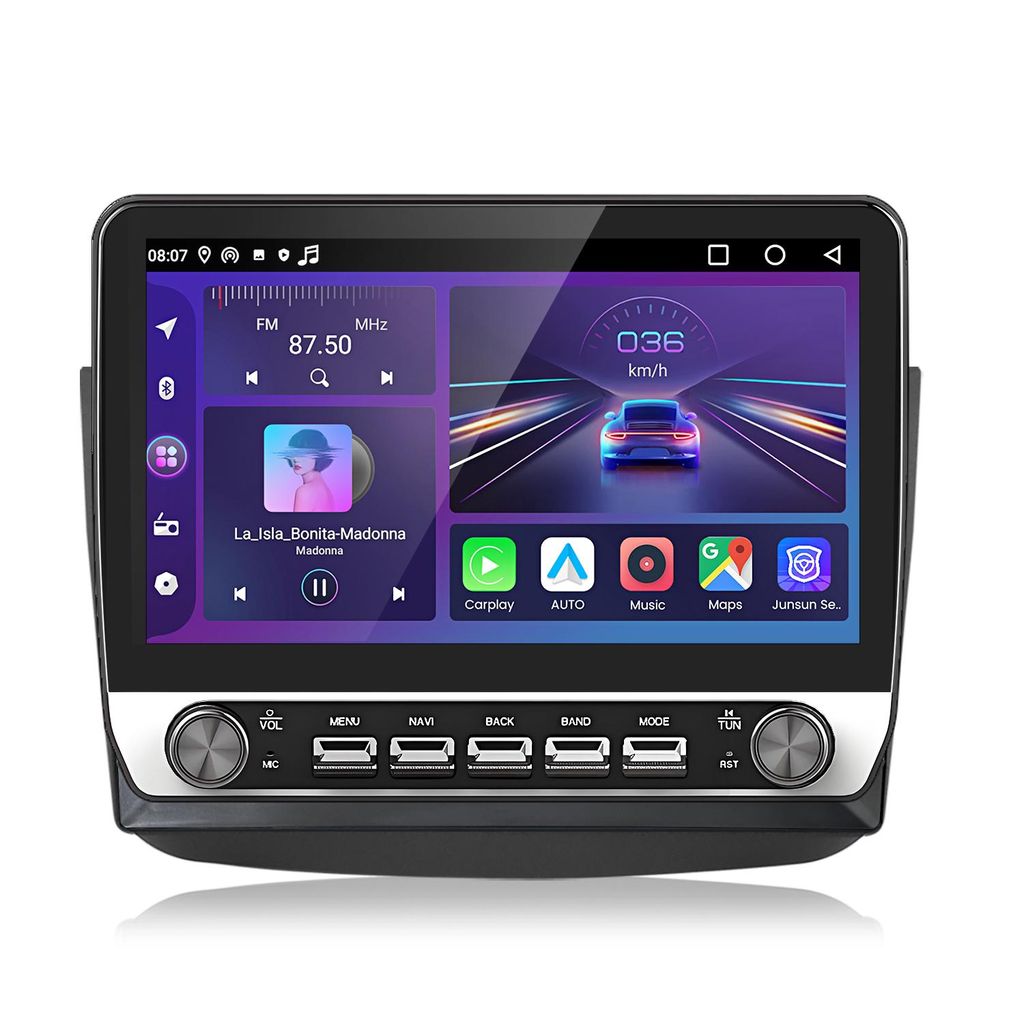 Autoradio 10.1" con CarPlay, Android 15, GPS, Wi-Fi, Immagine del prodotto 