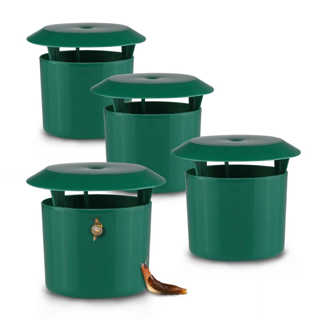 1.01 Schneckenfalle im 4er Set - 2x 2er Set - Schneckenschutz für den Garten