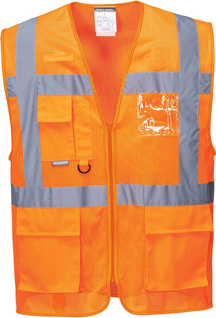 Portwest C376 ATHEN MESH AIR EXEKUTIV WESTE Orange Gr. XL