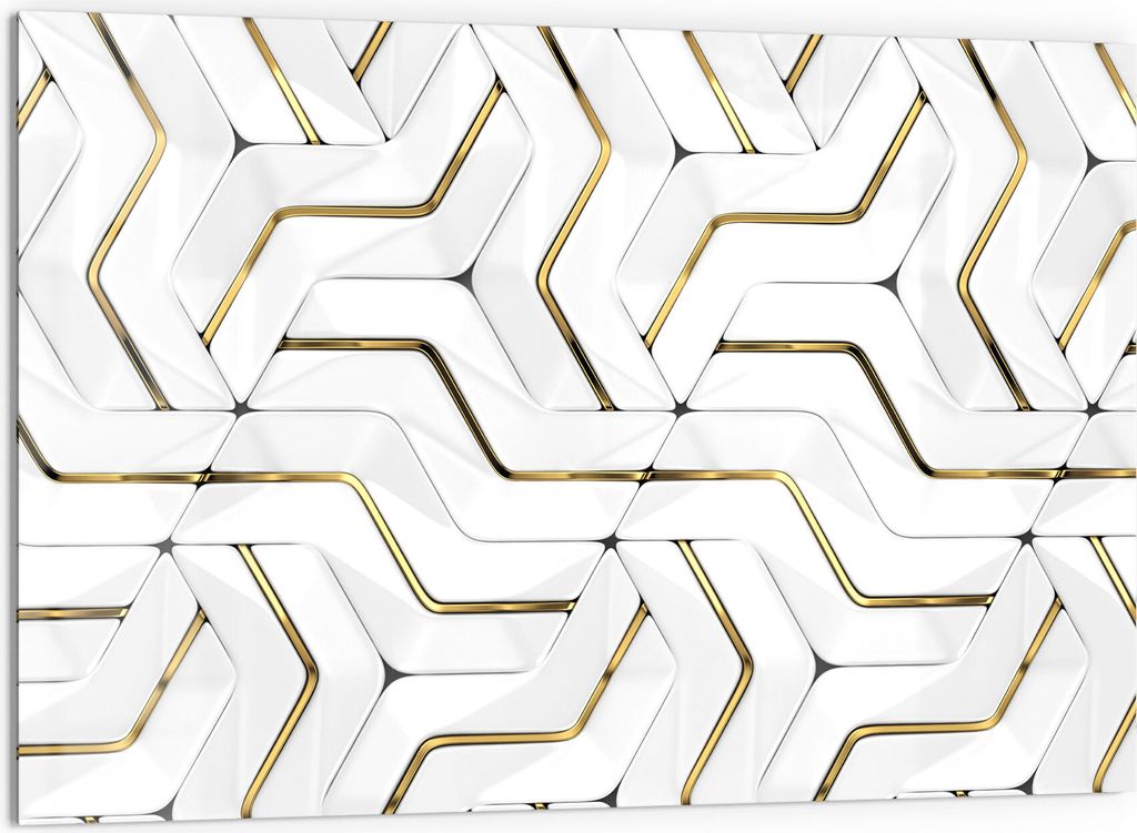 DEQORI Küchenrückwand Glas 60x40 cm 'Hochglanzmuster' Spritzschutz Bad Rückwand