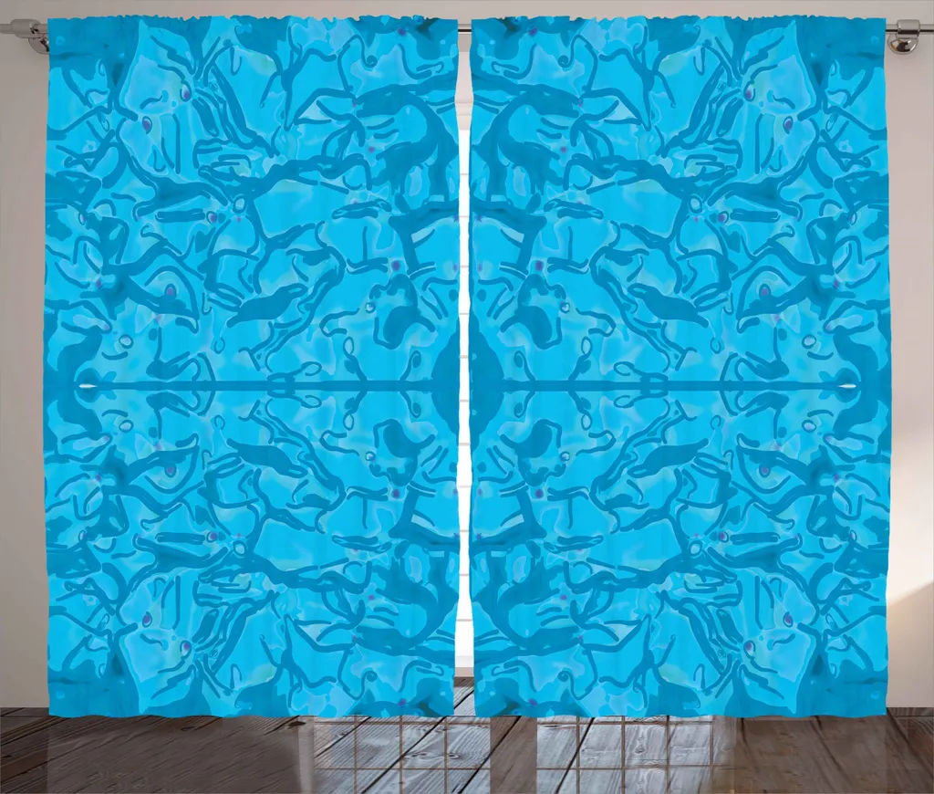 Solution Déco Grandes Fenêtres Rideau Bleu Indigo 280x225 cm Anti-Pli
