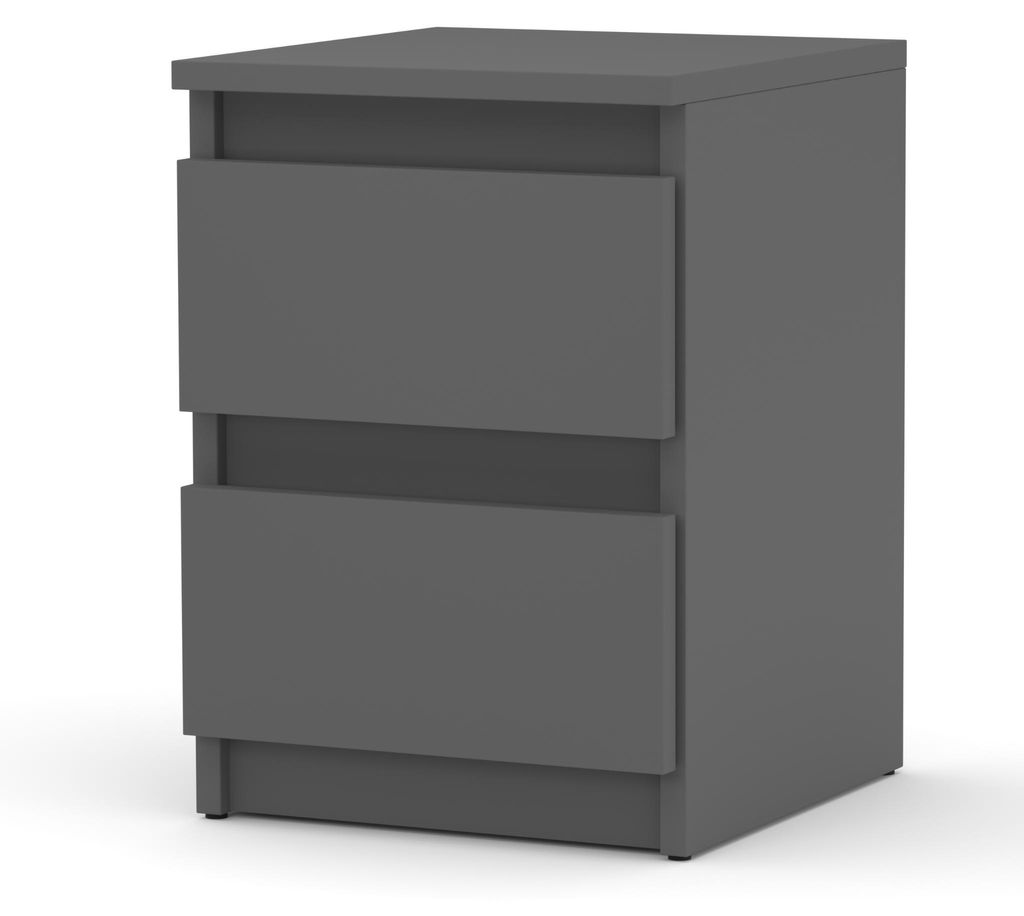 MRBLS_HOME - Nachttisch Grau Matt - Nachtschrank - Produktbild 