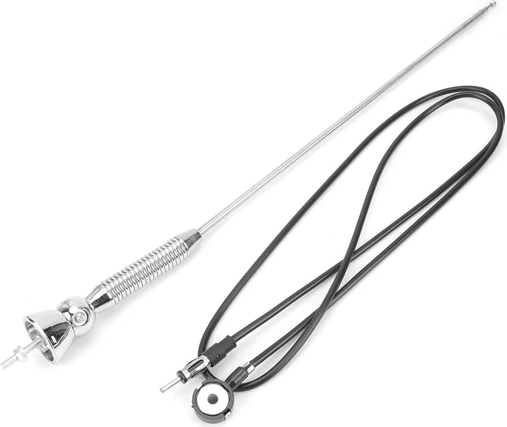 Antenna Auto Parafango in Acciaio - Stile Classico e Ricezione Potente