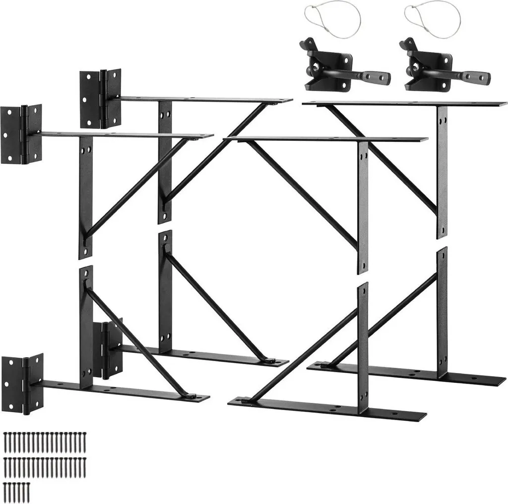 Hardware Kit Anti-Sag per Cancelli - Staffe Angolari 2 Set Ferro